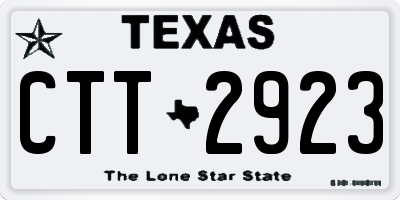 TX license plate CTT2923