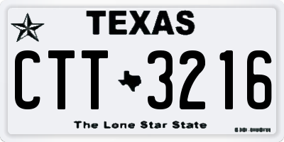 TX license plate CTT3216