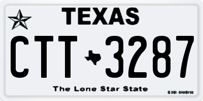 TX license plate CTT3287