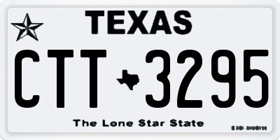 TX license plate CTT3295