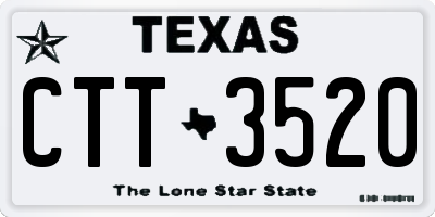 TX license plate CTT3520
