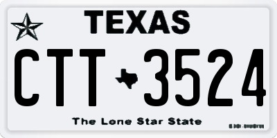 TX license plate CTT3524