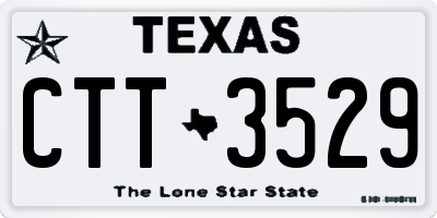TX license plate CTT3529