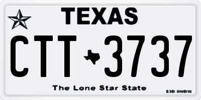 TX license plate CTT3737