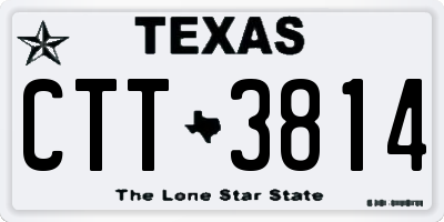 TX license plate CTT3814