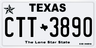 TX license plate CTT3890