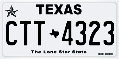 TX license plate CTT4323