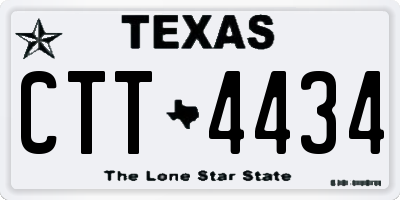 TX license plate CTT4434