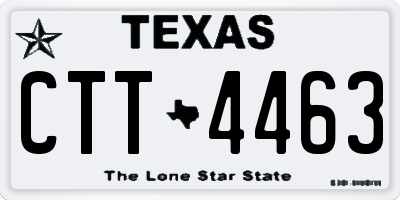 TX license plate CTT4463