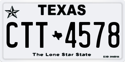TX license plate CTT4578