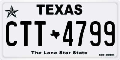 TX license plate CTT4799