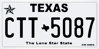 TX license plate CTT5087