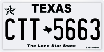 TX license plate CTT5663