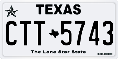 TX license plate CTT5743