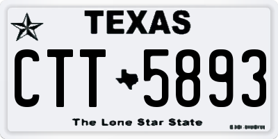 TX license plate CTT5893