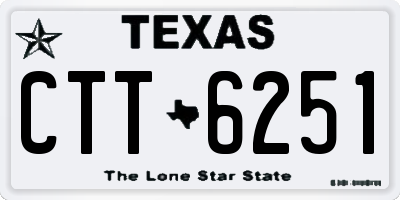 TX license plate CTT6251