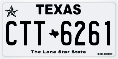 TX license plate CTT6261