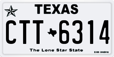 TX license plate CTT6314