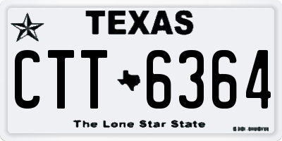 TX license plate CTT6364