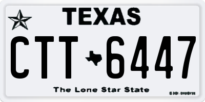 TX license plate CTT6447