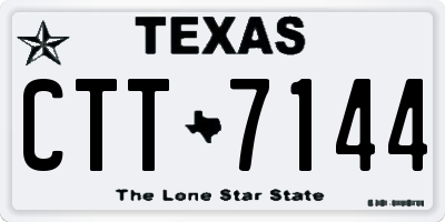 TX license plate CTT7144