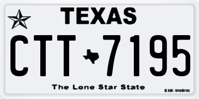 TX license plate CTT7195