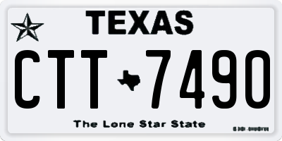 TX license plate CTT7490