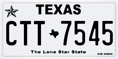 TX license plate CTT7545