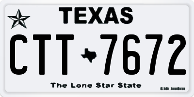 TX license plate CTT7672