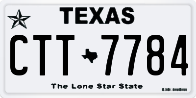 TX license plate CTT7784