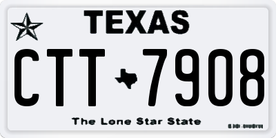 TX license plate CTT7908