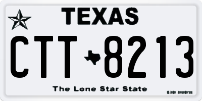 TX license plate CTT8213