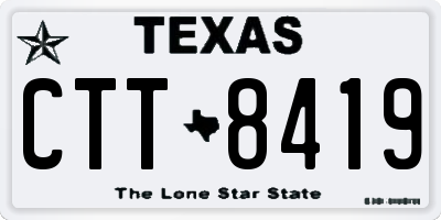 TX license plate CTT8419