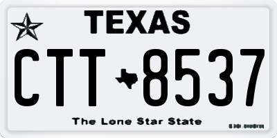 TX license plate CTT8537