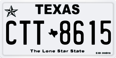 TX license plate CTT8615