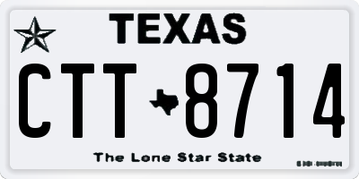TX license plate CTT8714
