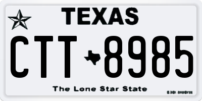 TX license plate CTT8985