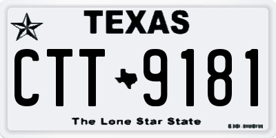 TX license plate CTT9181
