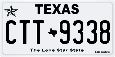 TX license plate CTT9338