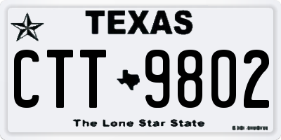 TX license plate CTT9802