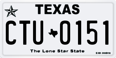 TX license plate CTU0151