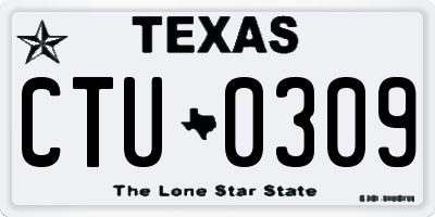 TX license plate CTU0309