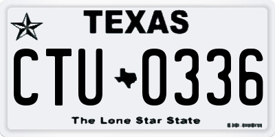 TX license plate CTU0336