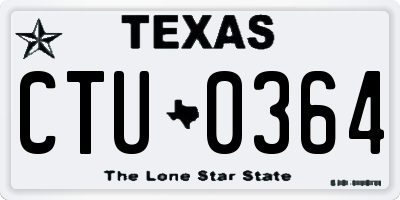 TX license plate CTU0364