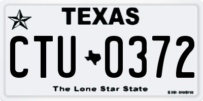 TX license plate CTU0372