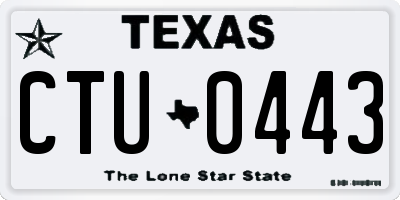 TX license plate CTU0443