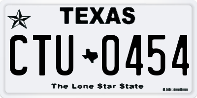 TX license plate CTU0454