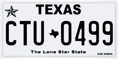 TX license plate CTU0499