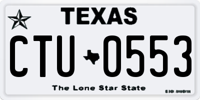 TX license plate CTU0553