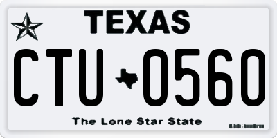 TX license plate CTU0560